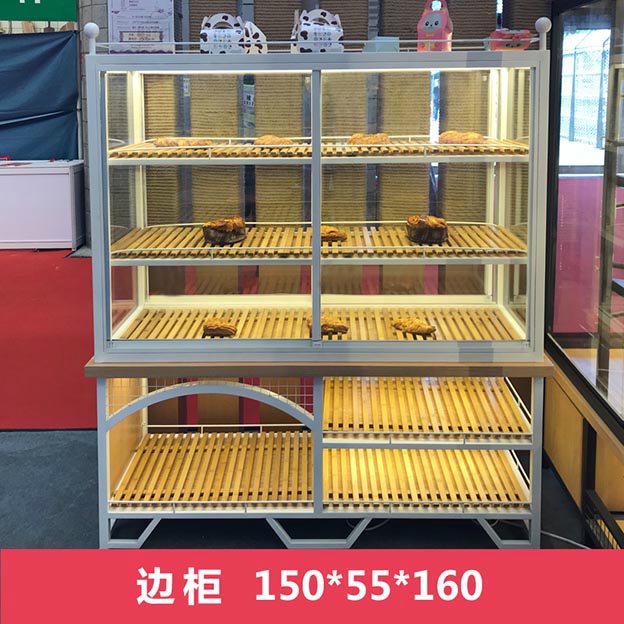 哈尔滨烘焙店边柜 铁艺展示柜定做